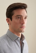 Shaped Chemise en flanelle carreaux in Bleu Foncé |  Seidensticker Onlineshop