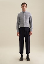 Shaped Chemise en flanelle carreaux in Bleu Foncé |  Seidensticker Onlineshop