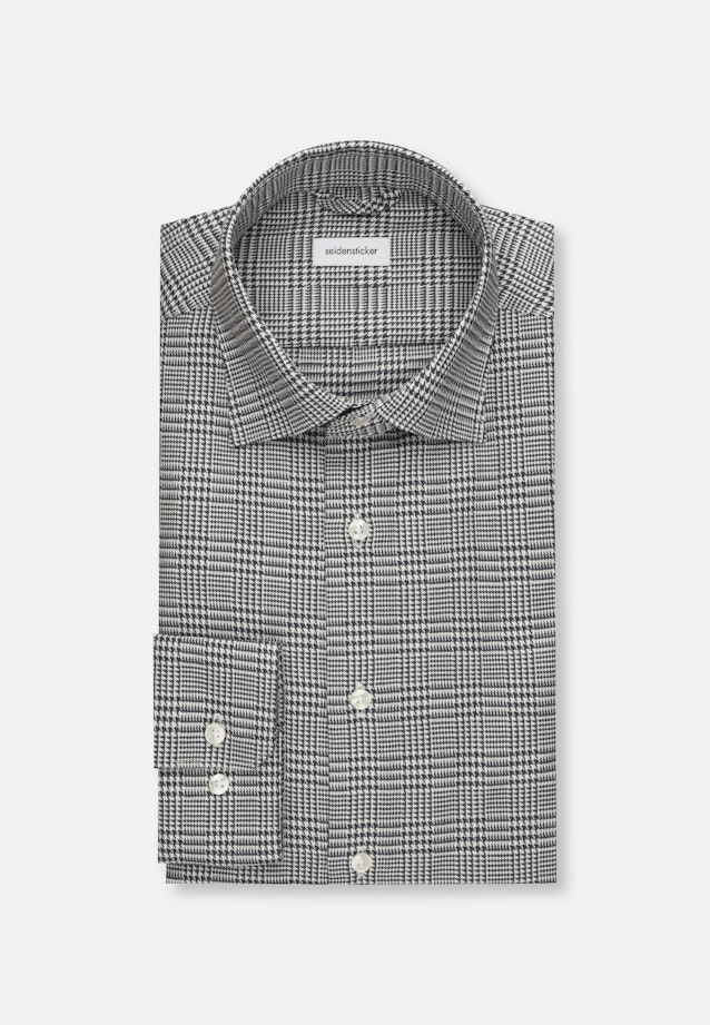 Shaped Chemise en flanelle carreaux in Bleu Foncé |  Seidensticker Onlineshop