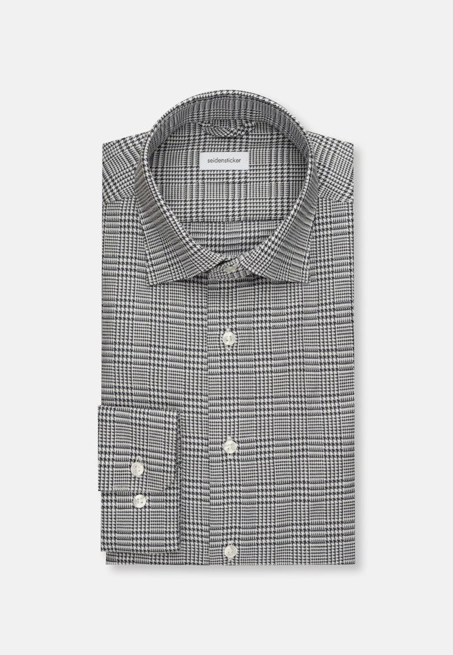 Shaped Flanellhemd Karo in Dunkelblau | Seidensticker Onlineshop