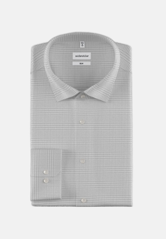 Shaped Flanellhemd Karo in Grau | Seidensticker Onlineshop