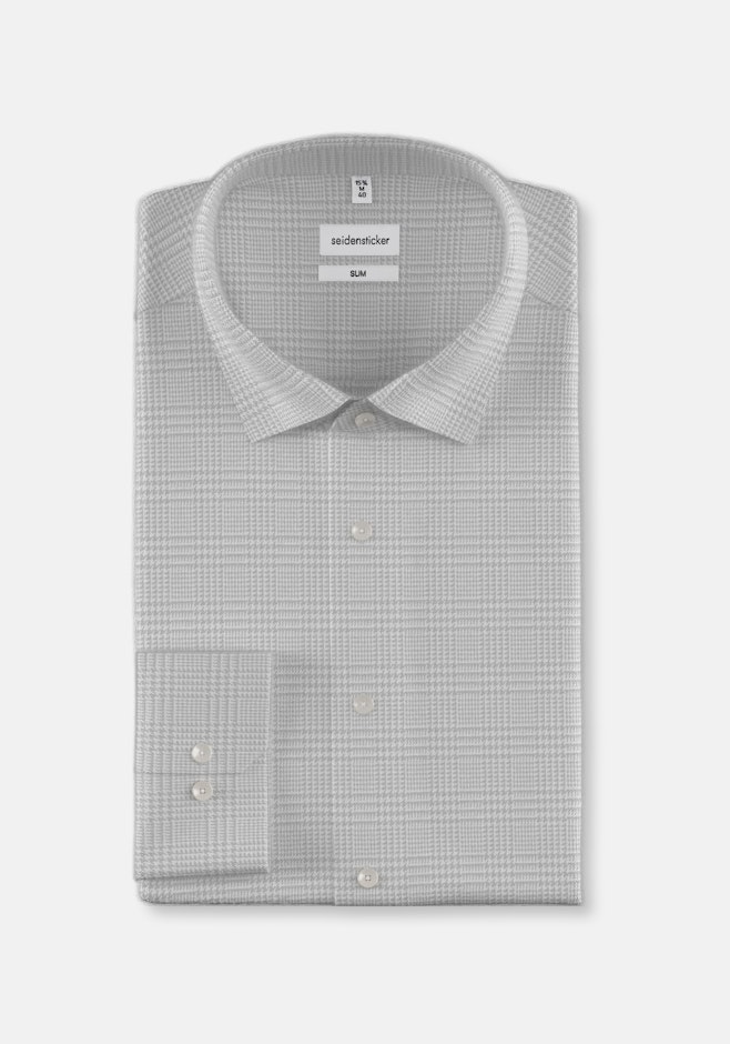 Shaped Chemise en flanelle carreaux dans Gris | Boutique en ligne Seidensticker