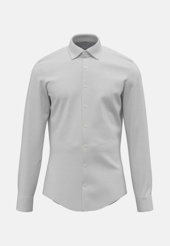 Shaped Flannel shirt Check in Grey |  Seidensticker Onlineshop