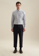 Shaped Flannel shirt Check in Dark Blue |  Seidensticker Onlineshop