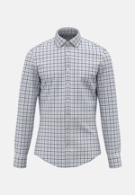 Flanell Flanellhemd in Shaped mit Button-Down-Kragen in Dunkelblau |  Seidensticker Onlineshop