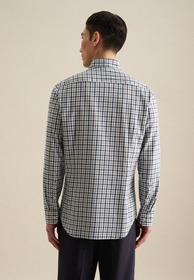 Shaped Flannel shirt Check in Green |  Seidensticker Onlineshop
