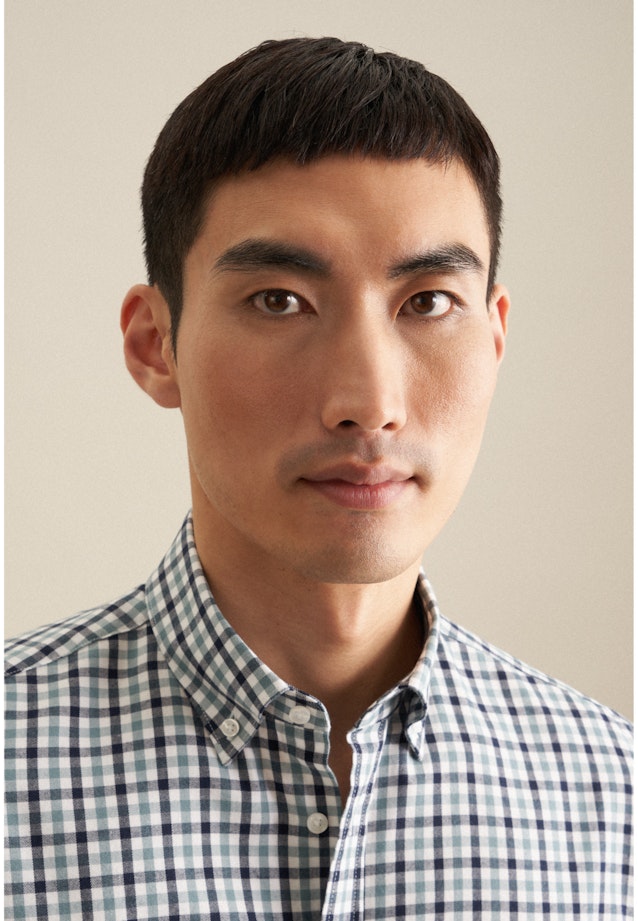 Shaped Flanellhemd Karo in Grün |  Seidensticker Onlineshop