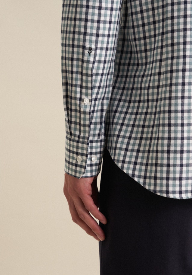 Shaped Flannel shirt Check in Green |  Seidensticker Onlineshop