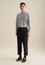 Flanell Flanellhemd in Shaped mit Button-Down-Kragen in Grün |  Seidensticker Onlineshop