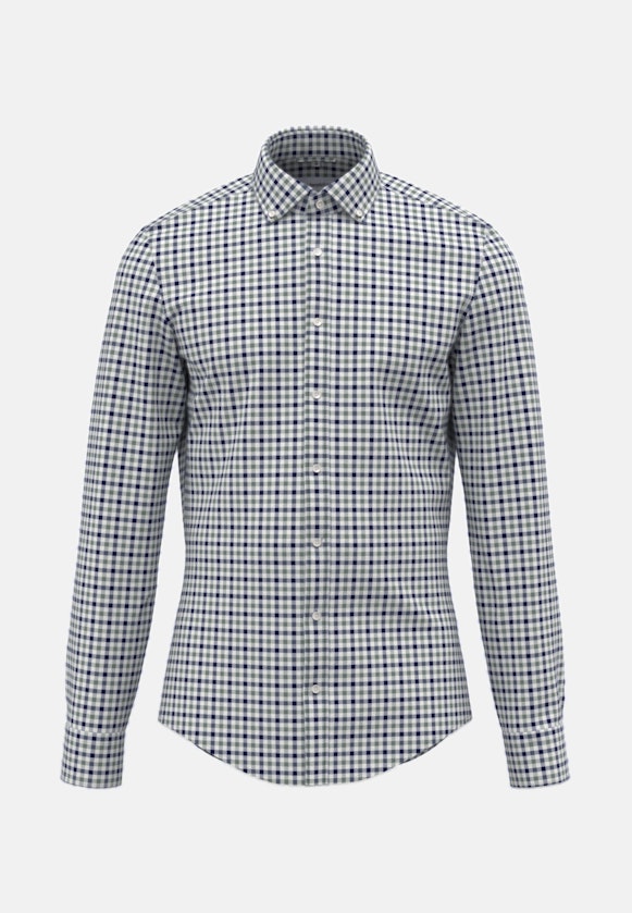 Shaped Flannel shirt Check in Green |  Seidensticker Onlineshop