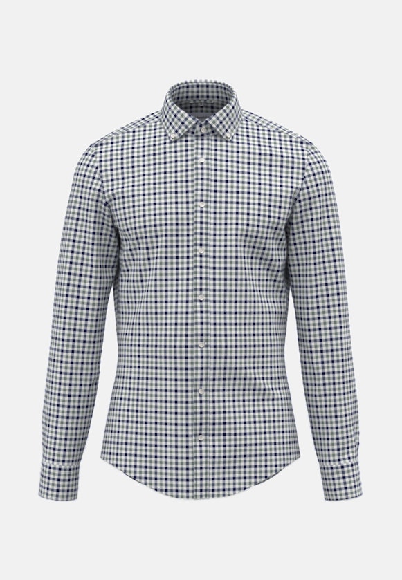 Shaped Flanellhemd Karo in Grün |  Seidensticker Onlineshop