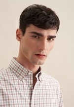 Shaped Flanellhemd Karo in Braun |  Seidensticker Onlineshop