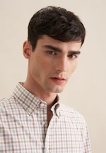 Shaped Flanellhemd Karo in Braun |  Seidensticker Onlineshop