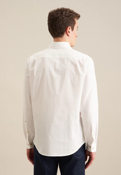 Regular Casual shirt Uni in Ecru |  Seidensticker Onlineshop