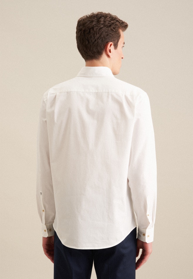 Regular Casual Hemd Uni in Ecru | Seidensticker Onlineshop