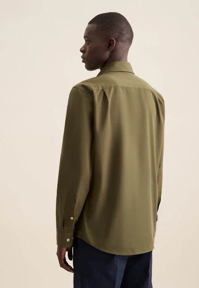 Regular Casual Hemd Uni in Grün |  Seidensticker Onlineshop