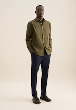 Regular Casual Hemd Uni in Grün |  Seidensticker Onlineshop