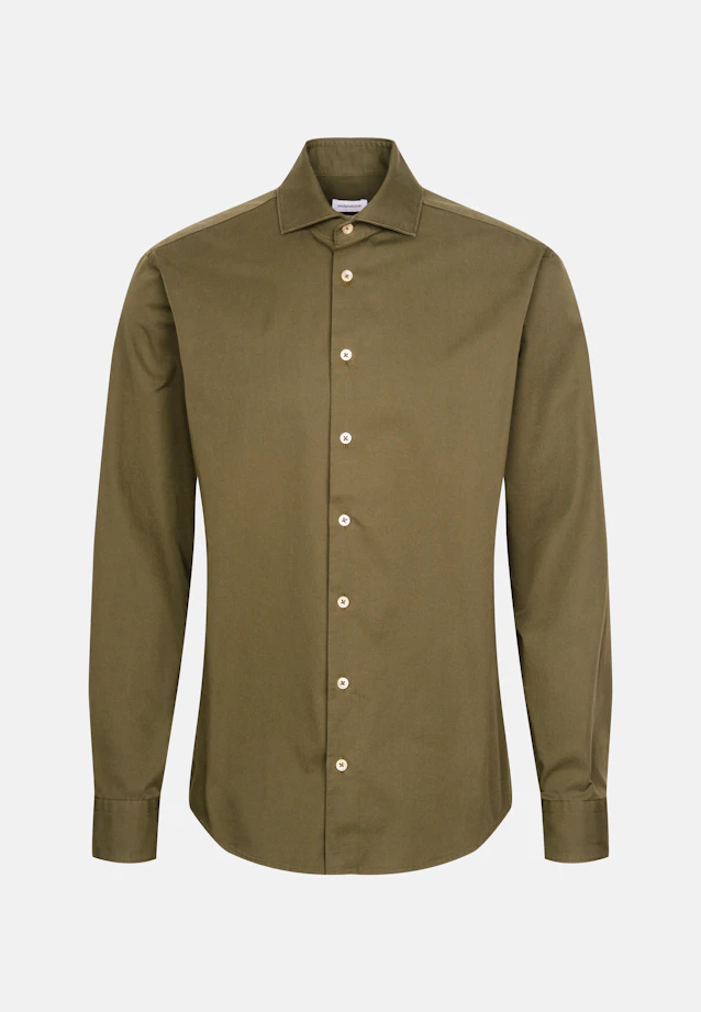 Regular Casual Hemd Uni in Grün |  Seidensticker Onlineshop