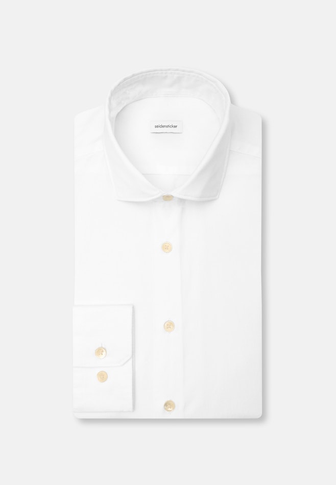 Regular Chemise décontractée Uni dans Blanc | Boutique en ligne Seidensticker