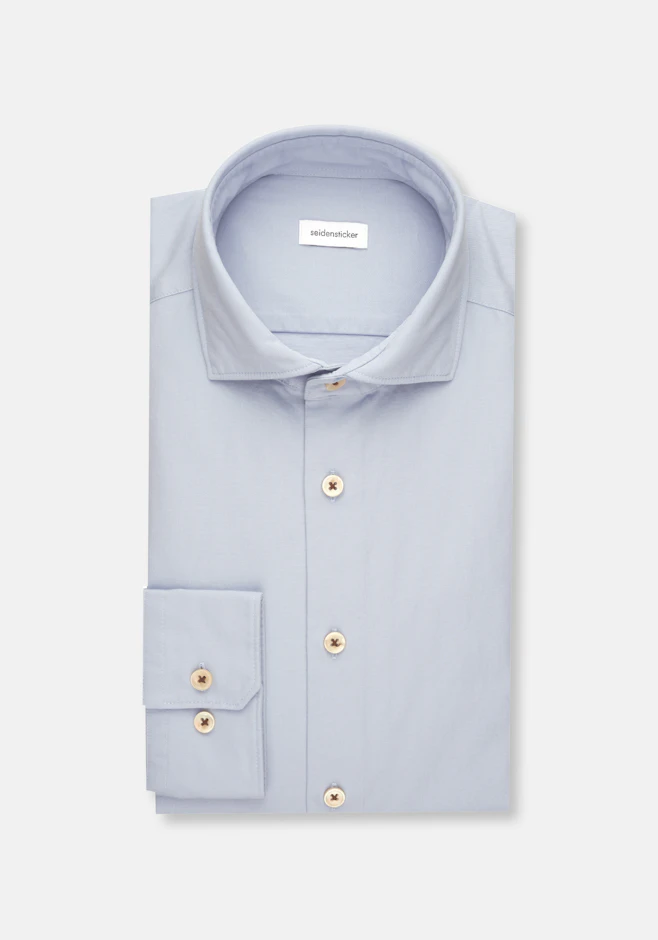 Regular Chemise décontractée Uni dans Hellblau | Boutique en ligne Seidensticker