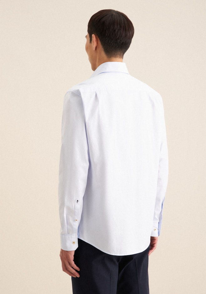 Regular Chemise décontractée Uni dans Bleu Clair | Boutique en ligne Seidensticker