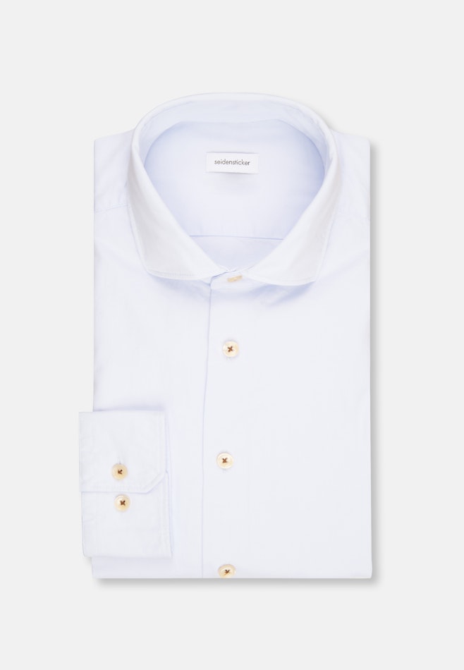 Regular Chemise décontractée Uni dans Bleu Clair | Boutique en ligne Seidensticker