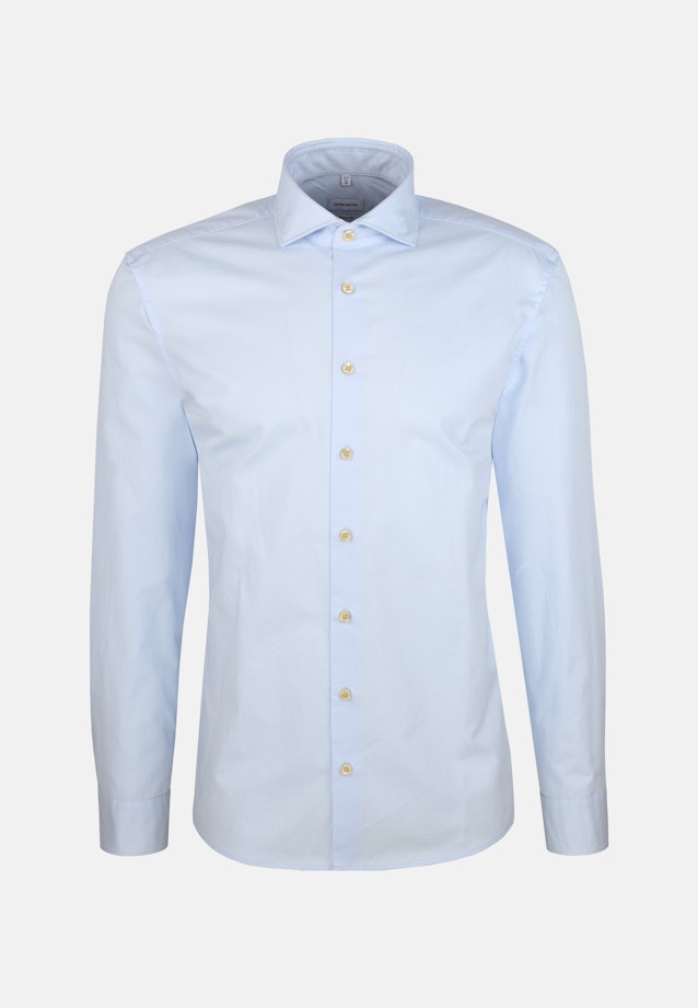 Regular Chemise décontractée Uni in Bleu Clair |  Seidensticker Onlineshop