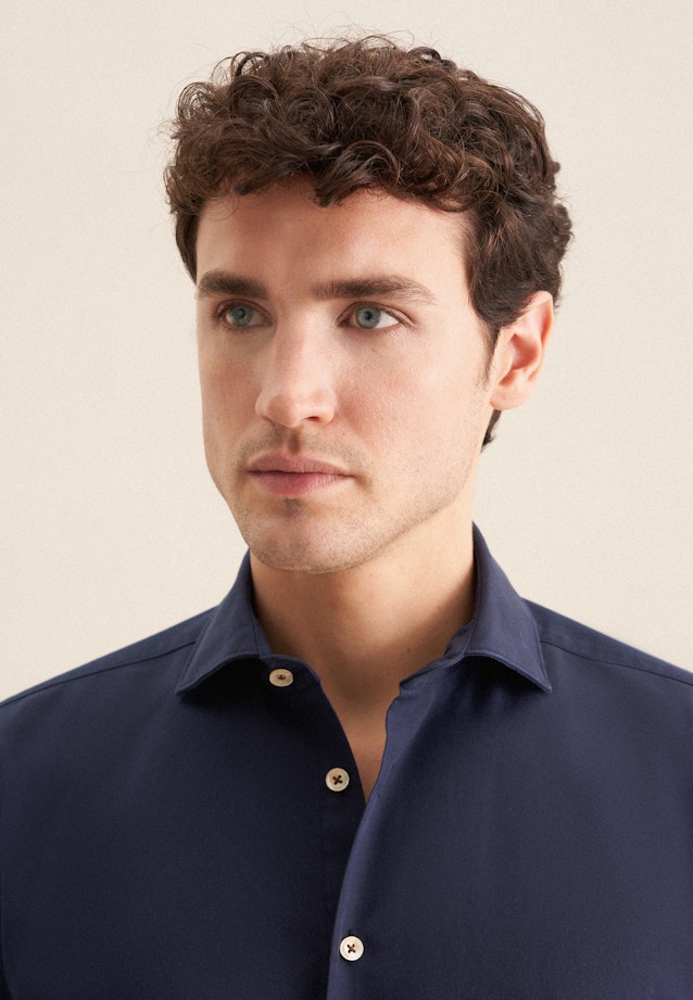 Regular Casual Hemd Uni in Dunkelblau |  Seidensticker Onlineshop