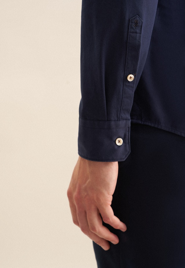Regular Casual shirt Uni in Dark Blue |  Seidensticker Onlineshop