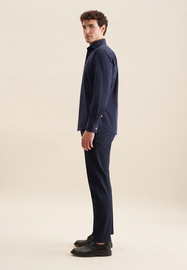 Regular Casual Hemd Uni in Dunkelblau |  Seidensticker Onlineshop