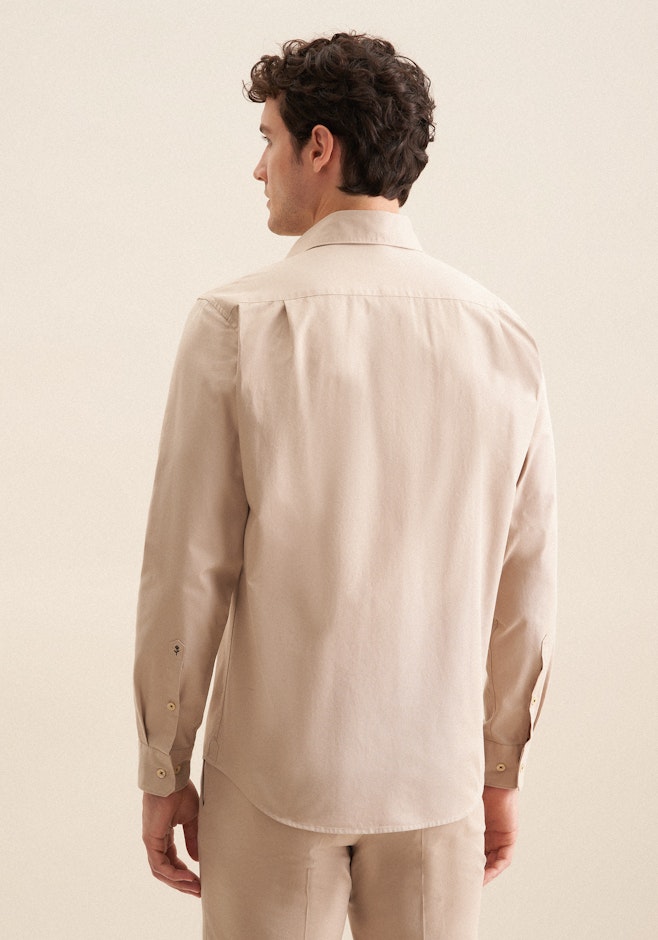 Regular Casual Hemd Uni in Beige | Seidensticker Onlineshop