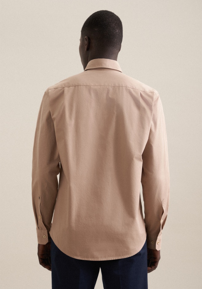 Regular Casual Hemd Uni in Braun | Seidensticker Onlineshop