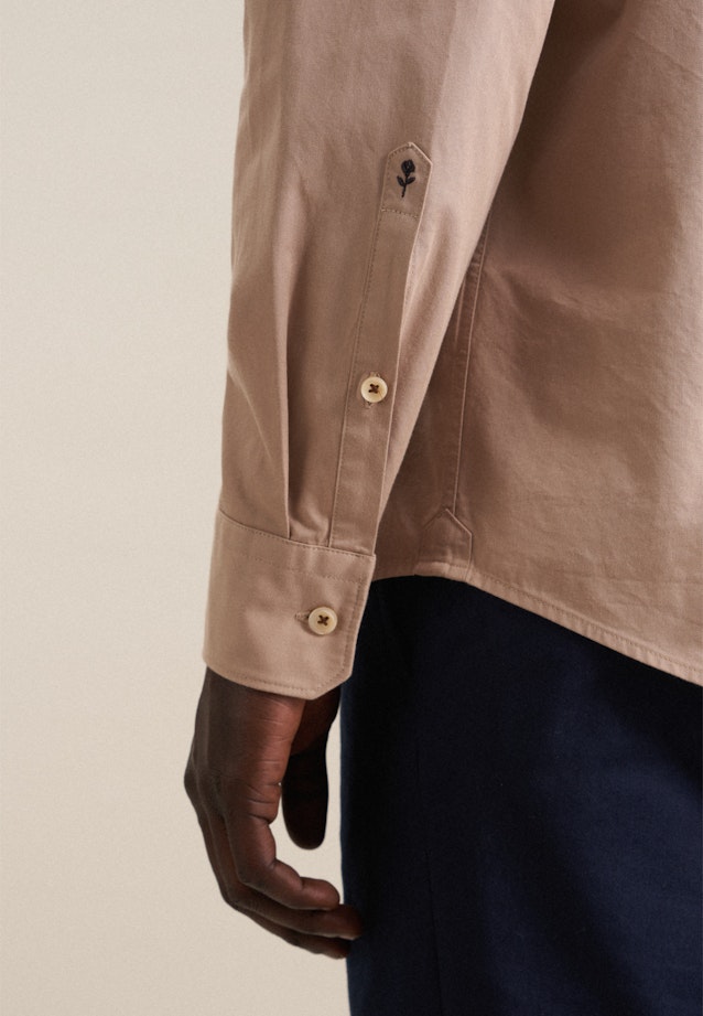 Regular Casual Hemd Uni in Braun |  Seidensticker Onlineshop