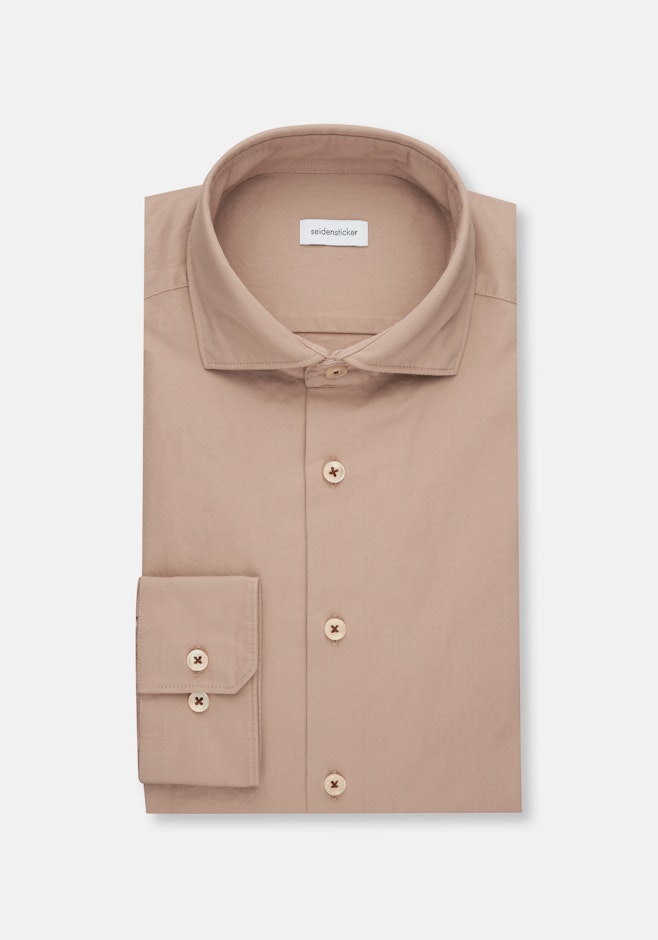 Regular Chemise décontractée Uni dans Braun | Boutique en ligne Seidensticker