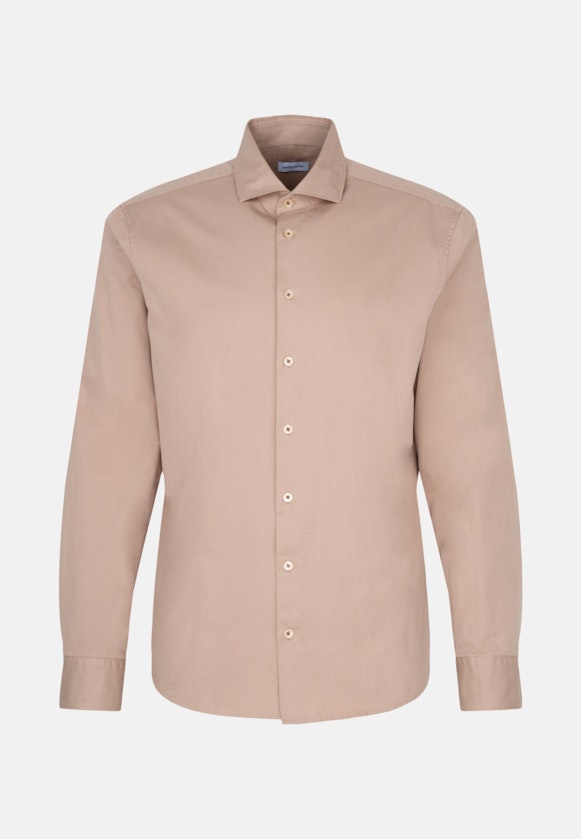 Chemise Décontractée Regular Manche Longue Sémi-Classique in Marron |  Seidensticker Onlineshop