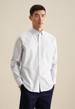 Casual overhemd in Regular with Button-Down-Kraag in Lichtblauw |  Seidensticker Onlineshop