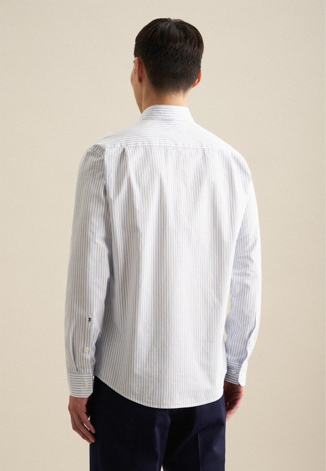 Chemise casual in Regular with Col Boutonné in Bleu Clair |  Seidensticker Onlineshop