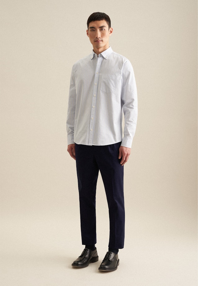 Regular Casual shirt Stripe in Light Blue |  Seidensticker Onlineshop