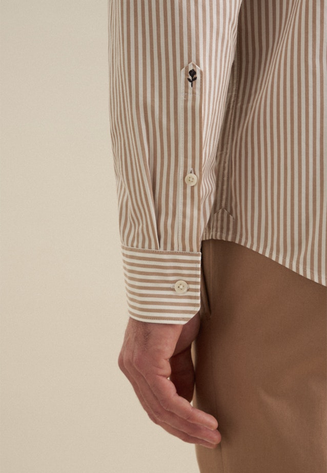 Regular Casual shirt Stripe in Brown |  Seidensticker Onlineshop