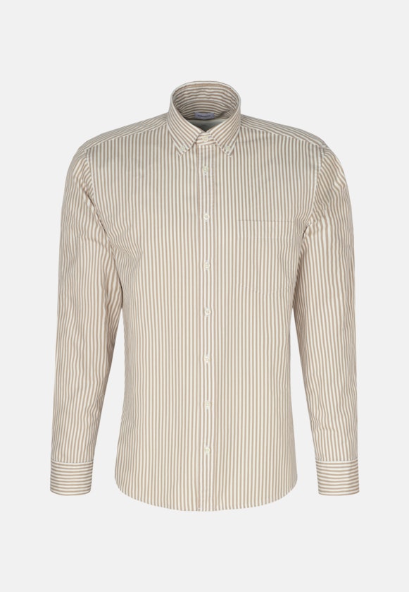 Regular Casual shirt Stripe in Brown |  Seidensticker Onlineshop