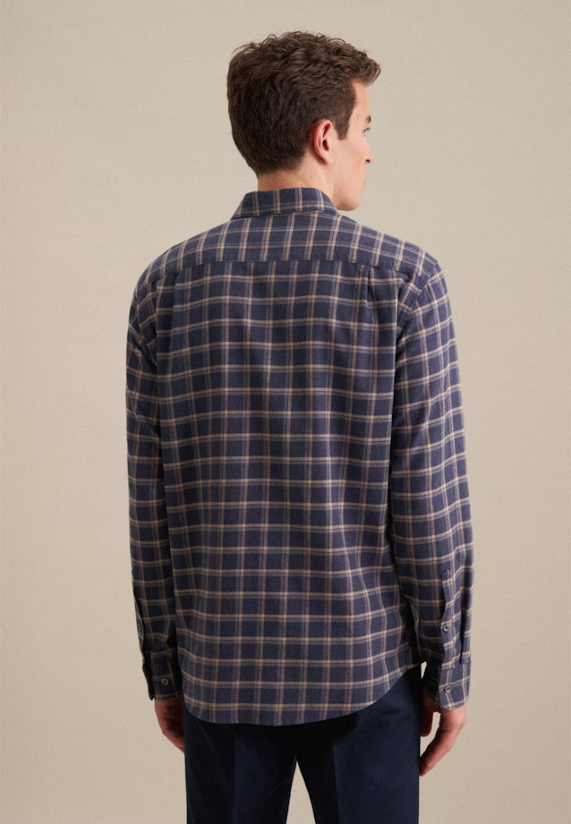 Casual overhemd in Regular with Button-Down-Kraag in Donkerblauw |  Seidensticker Onlineshop