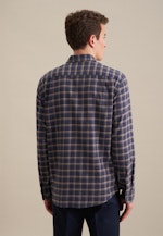 Casual overhemd in Regular with Button-Down-Kraag in Donkerblauw |  Seidensticker Onlineshop