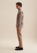 Flanell Casual Hemd in Regular mit Button-Down-Kragen in Braun |  Seidensticker Onlineshop