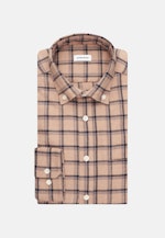 Chemise casual Regular Flanelle Col Boutonné in Marron |  Seidensticker Onlineshop