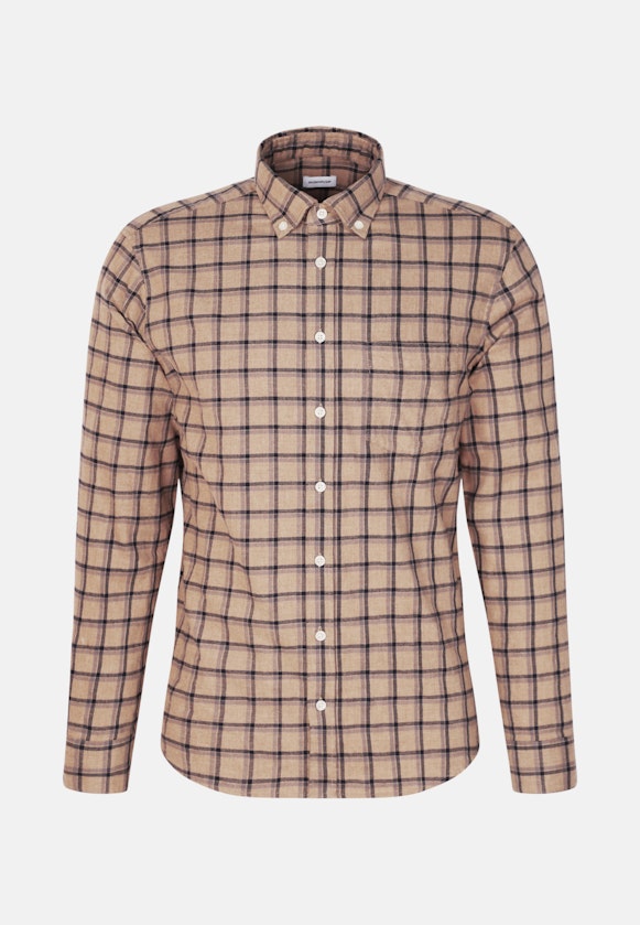 Flanell Casual Hemd in Regular mit Button-Down-Kragen in Braun |  Seidensticker Onlineshop