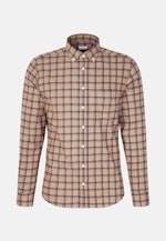 Chemise casual Regular Flanelle Col Boutonné in Marron |  Seidensticker Onlineshop