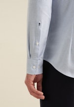 Flannel shirt in Slim with Kent-Collar in Light Blue |  Seidensticker Onlineshop