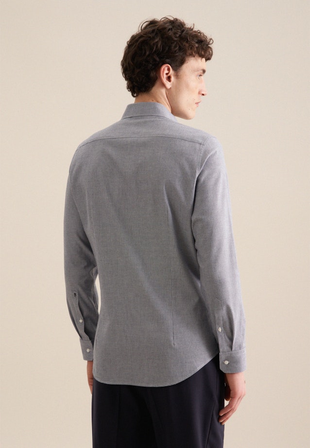 Chemise en flanelle Slim Flanelle Col Kent in Bleu Foncé |  Seidensticker Onlineshop