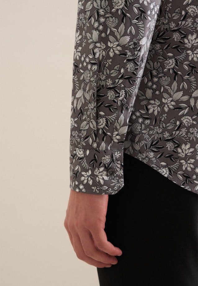 Shaped Business Hemd Druck in Grau |  Seidensticker Onlineshop