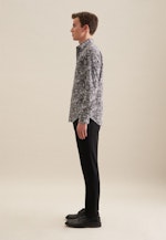 Shaped Business Hemd Druck in Grau |  Seidensticker Onlineshop